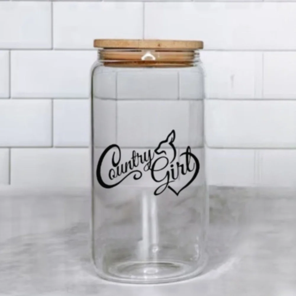 Country Girl Glass Cup